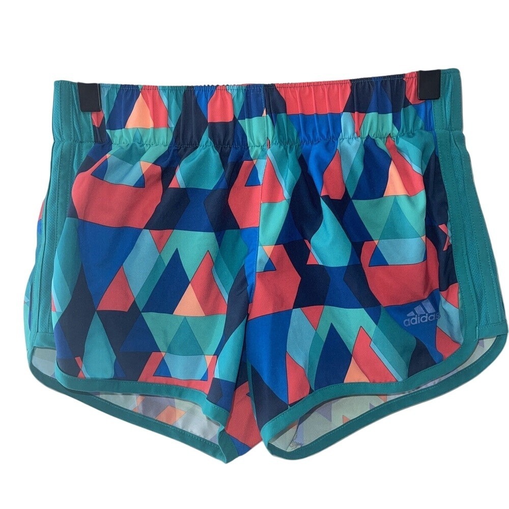 Adidas Women's Climalite Running 3" Shorts Size XS Blue Pink